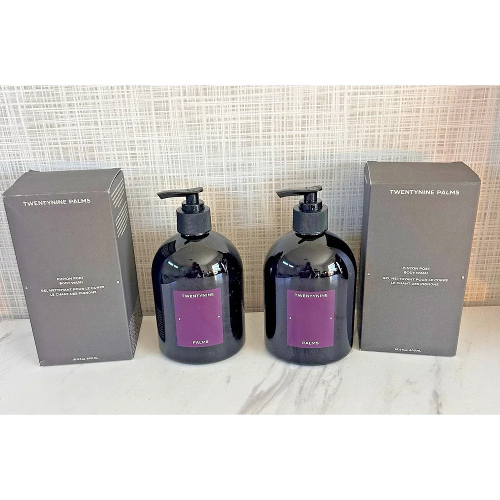 TwentyNine Palms Body Wash Pinyon Poet 16.9 oz Vegan Bundle of‎ 2 $100 Retail